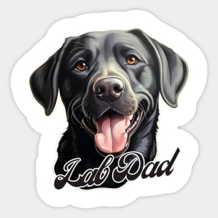 Black Labrador Retriever Dad T-Shirt - Dog Lover Gift, Pet Parent Apparel Sticker